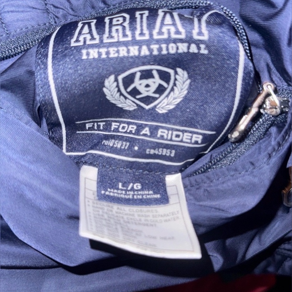 Ariat Navy Reversible Windbreaker Jacket - Large - Picture 2 of 15